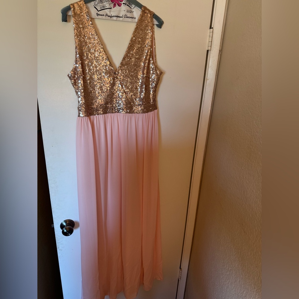 Charlotte Russe Gold Sequin and Pink Dress